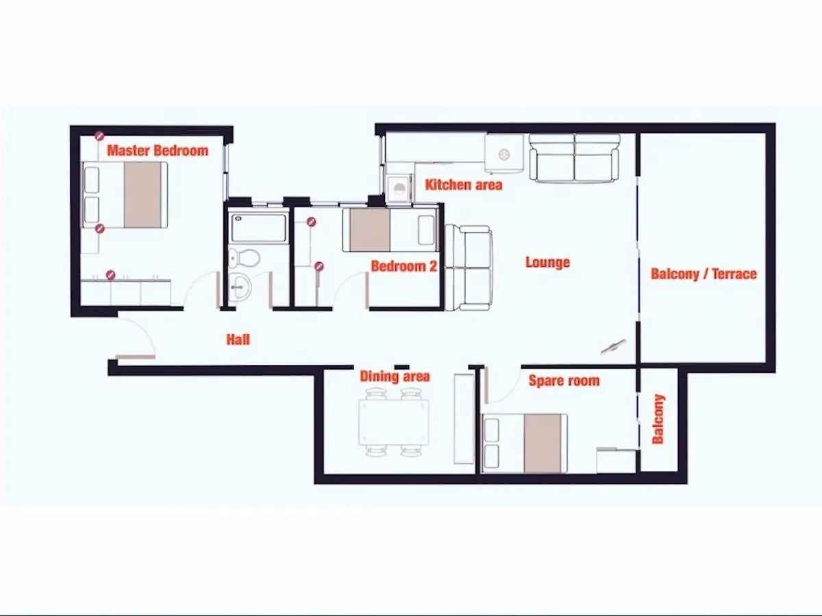 Filin 14 Spacious 3 Bedroom Apartment Heated Rooftop Pool Fast Wifi 푸에르토 데 모간